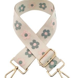 Pastel Colors Floral  Crossbody or Guitar Purse Strap